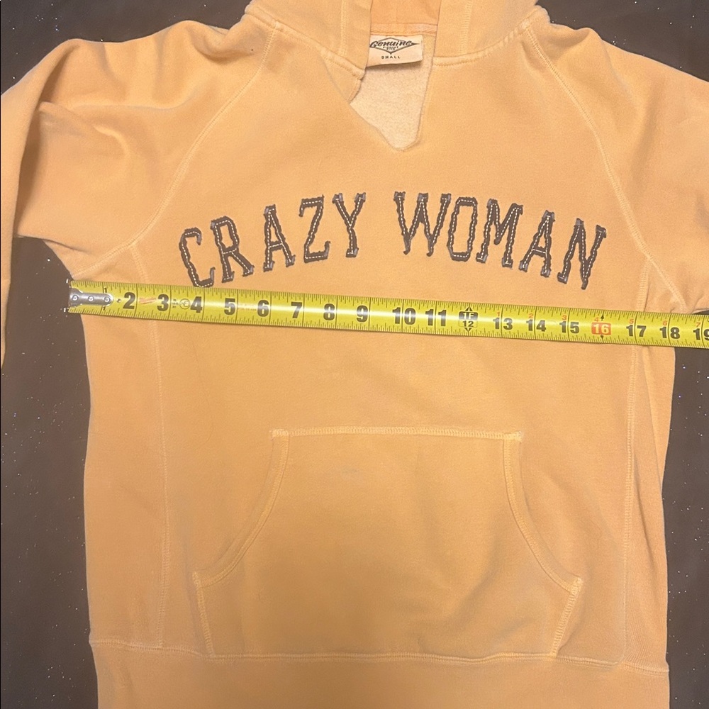 Genuine Merchandise Peach Hoodie with Navy Text - Picture 8 of 9